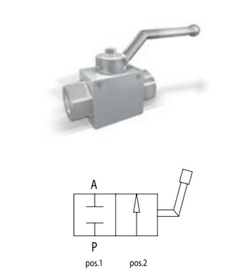 Кран двухходовой  BSPP 1.1/4''