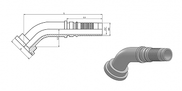 Фл. 1.1/2"6000/45-20 int (63,5) DN32