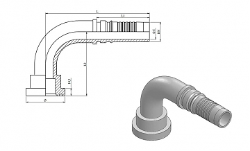 Фл. 1.1/2"9000/90-24 int (63,5) Cat DN38