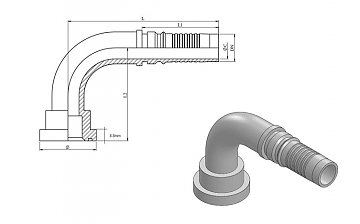 Фл. 1.1/4"6000/90-16 int (54,0) Cat DN25