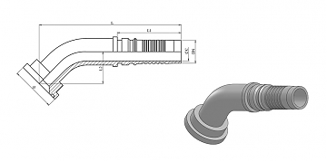 Фл. 1"3000/45-12 int (44,5) DN20