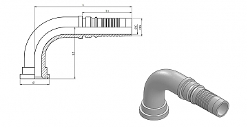 Фл. 1"3000/90-12 int (44,5) DN20